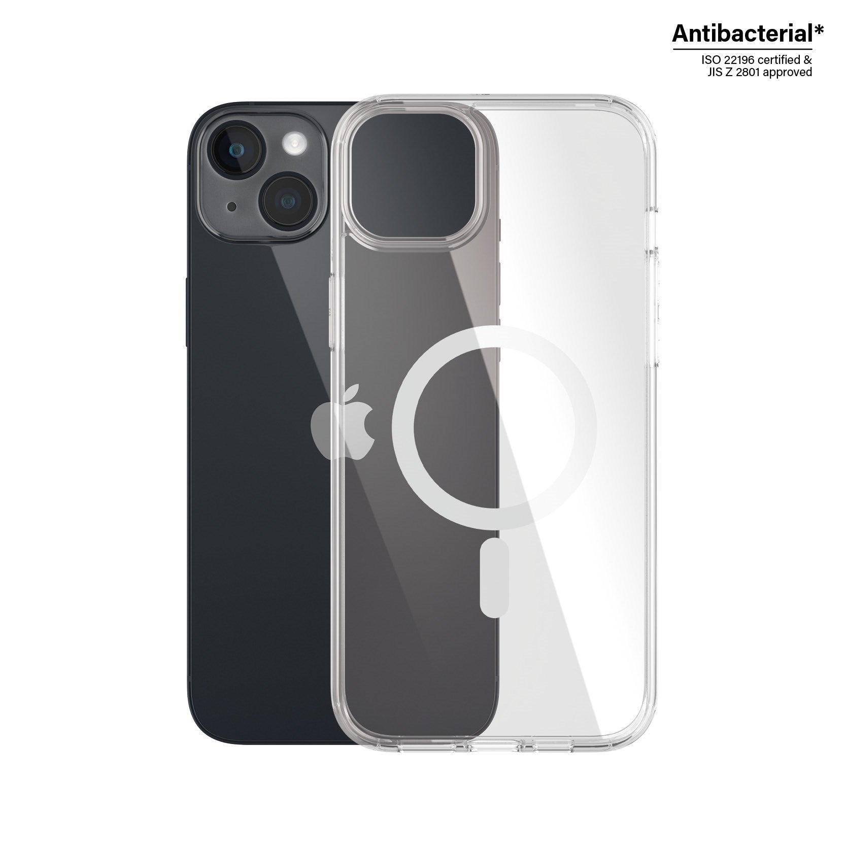PanzerGlass® HardCase Transparent m. Hvid MagSafe iPhone 14 Plus